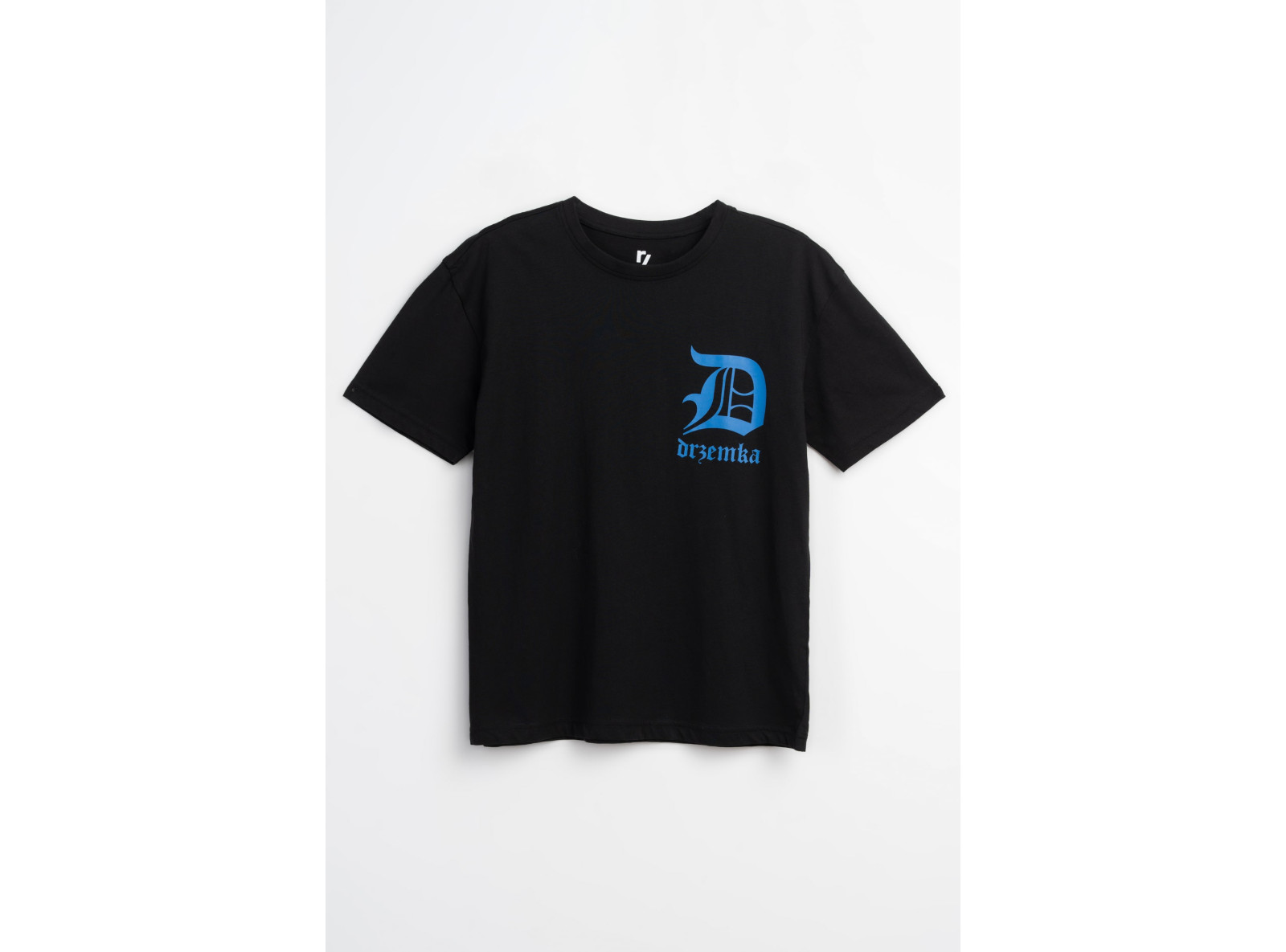 Niebiesko-czarna bawełniana piżama z nadrukami