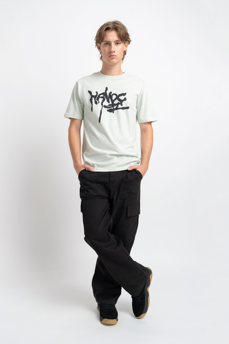 Czarne spodnie bawełniane z przestrzennymi kieszeniami, czarny