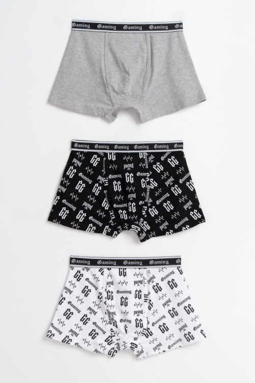 Kolorowe bokserki z nadrukami 3-PAK
