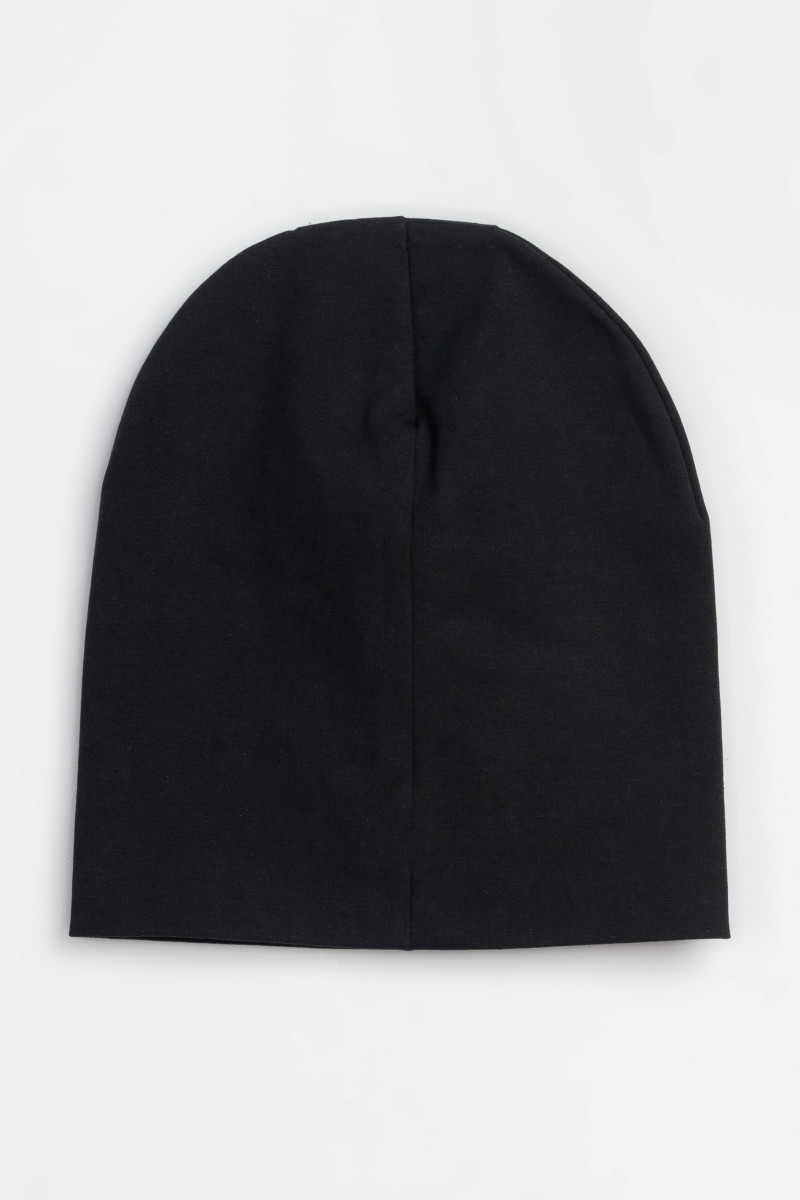 Czarna czapka z nadrukiem reflective print z przodu, czarny