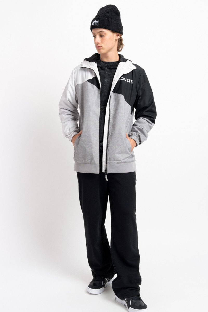 Czarno-szara kurtka lekka przejściowa, multikolor