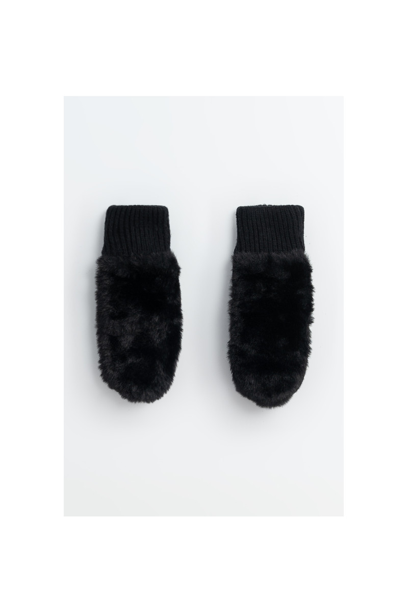 Czarne rękawiczki o kroju fingerless