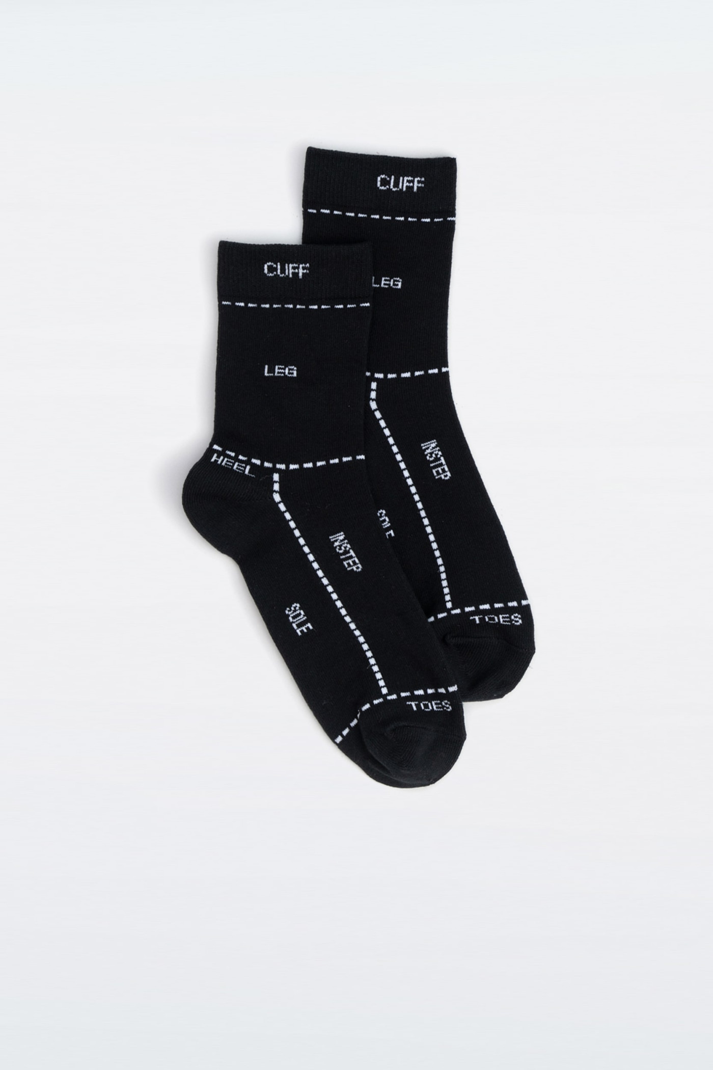 Czarno-szary zestaw skarpet z autorskimi grafikami 3-PAK