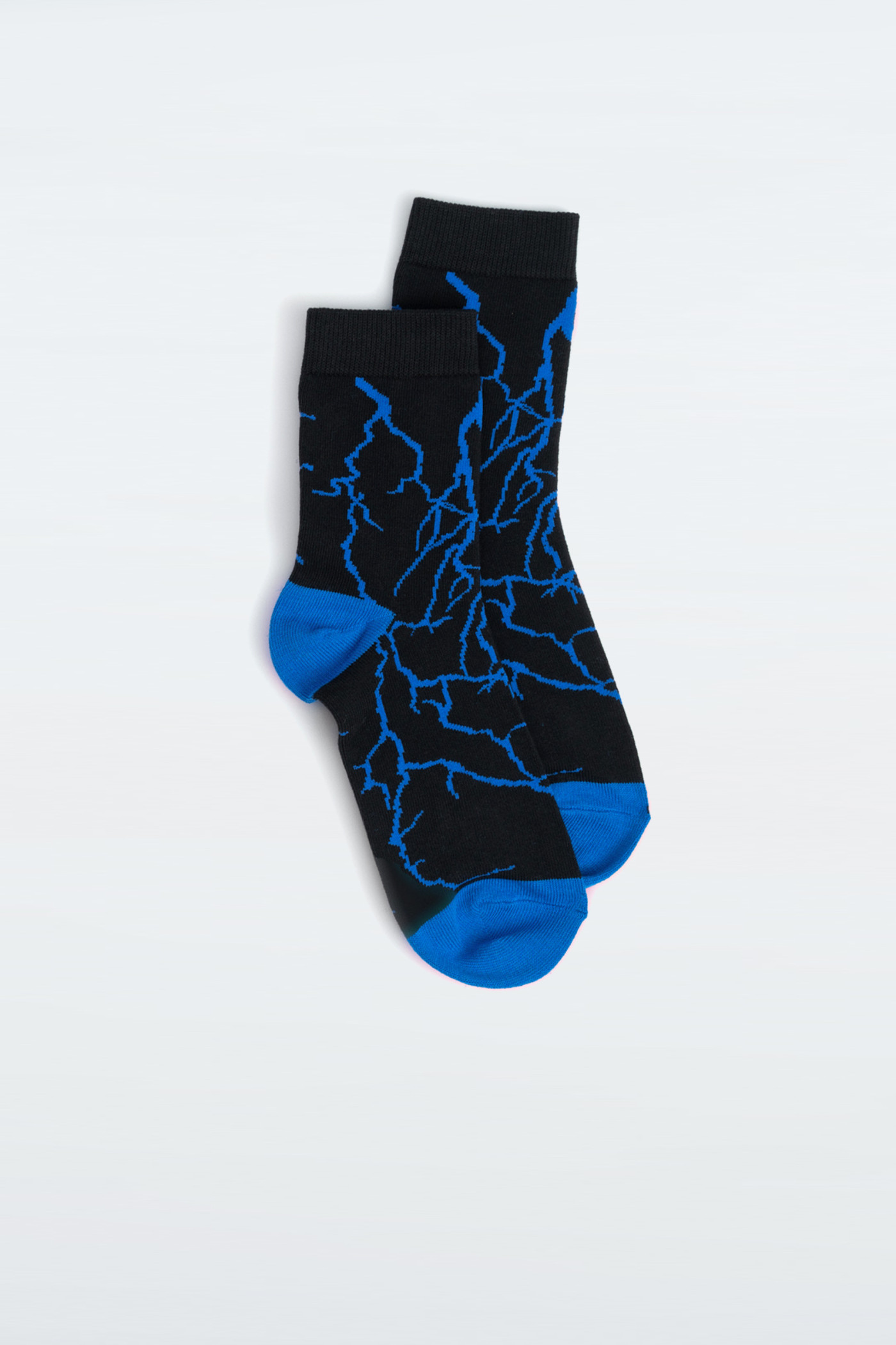 Niebiesko-czarny zestaw skarpet z autorskimi grafikami 3-PAK