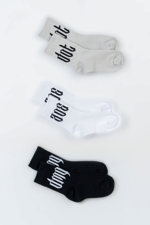 Skarpety z napisami 3-PAK