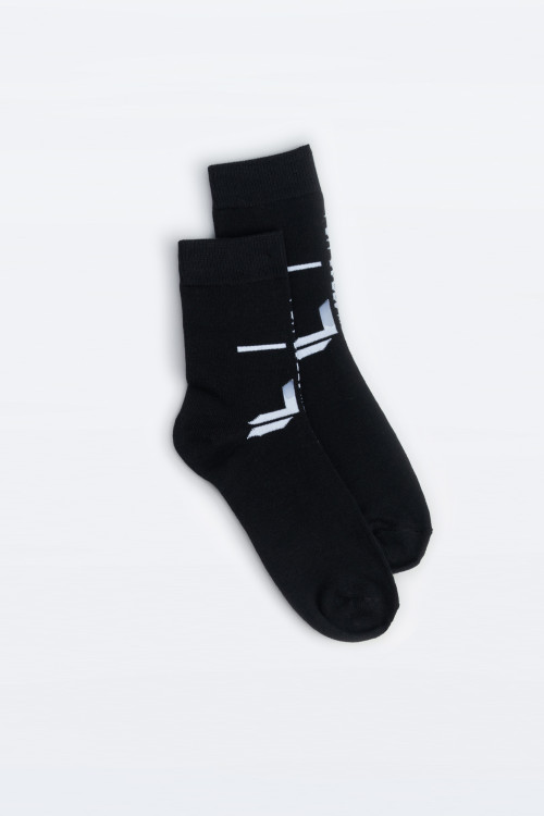 Czarno-szary zestaw skarpet z autorskimi grafikami 3-PAK