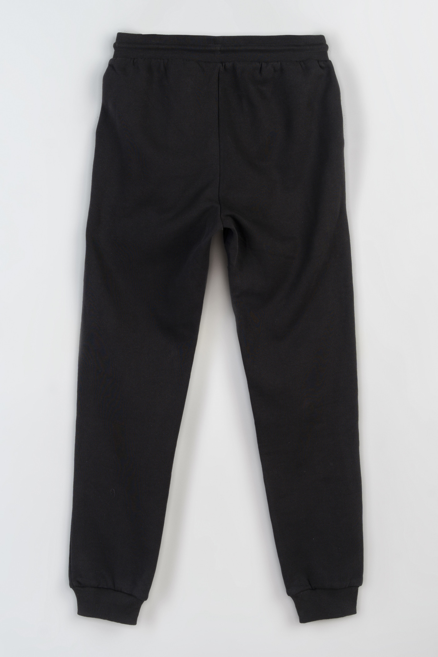 Czarne spodnie dresowe z nadrukiem na nogawkach