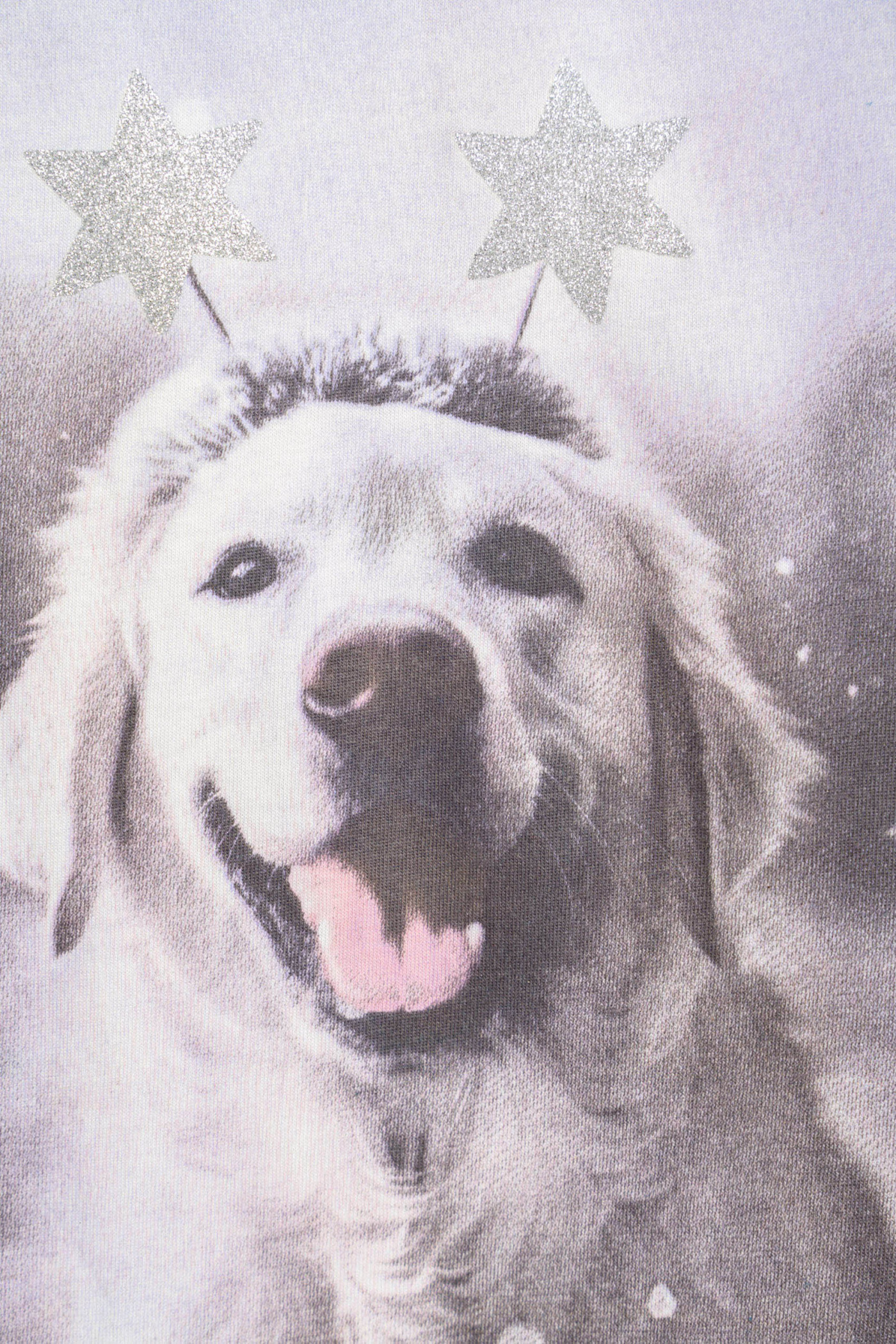 Szary t-shirt z autorską grafiką z motywem świątecznym z przodu