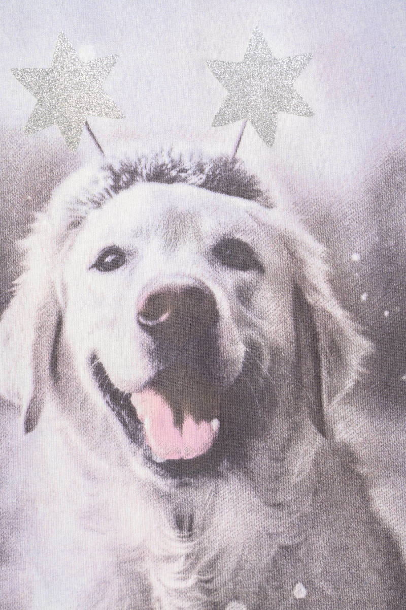 Szary t-shirt z autorską grafiką z motywem świątecznym z przodu