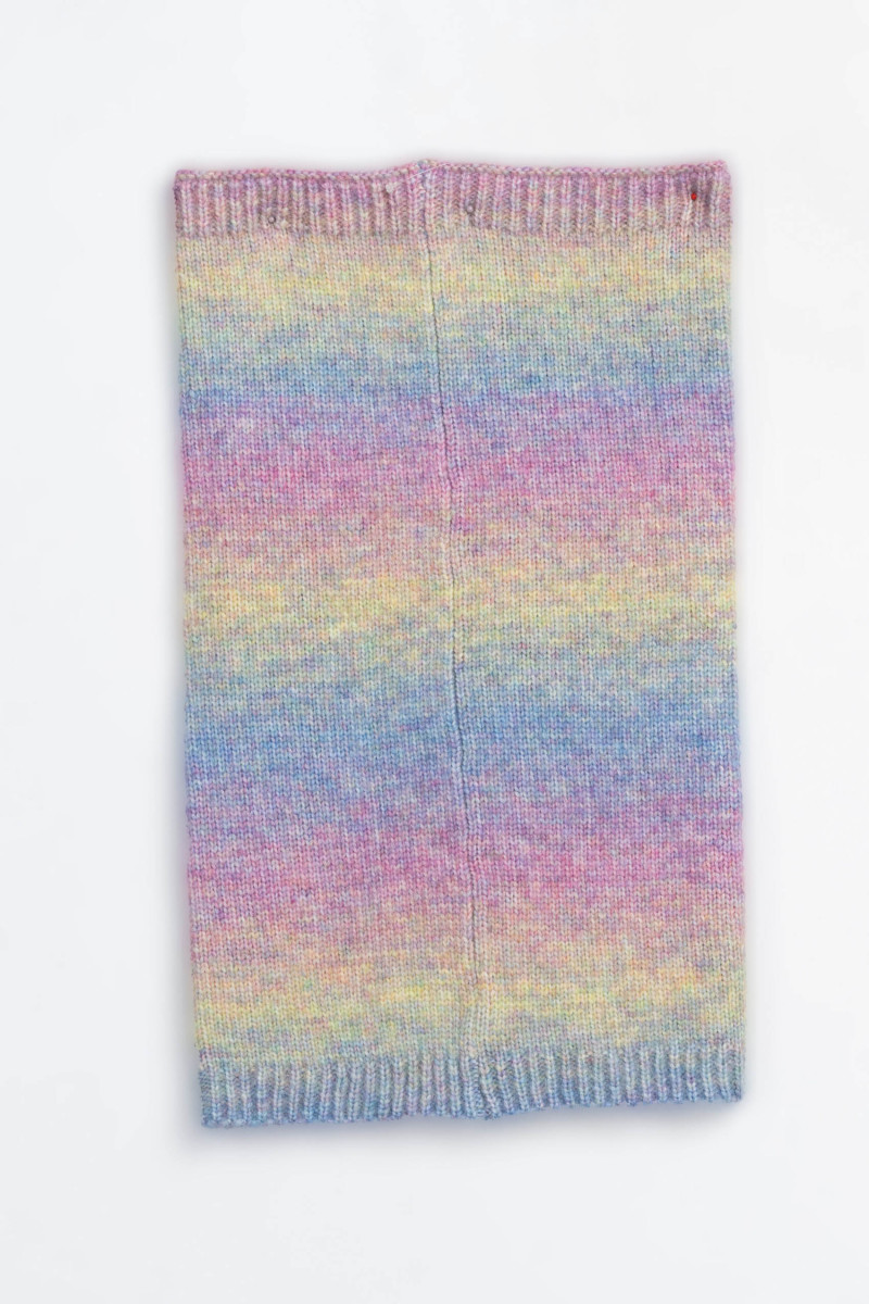 Kolorowy komin z efektem ombre pod szyję, multikolor