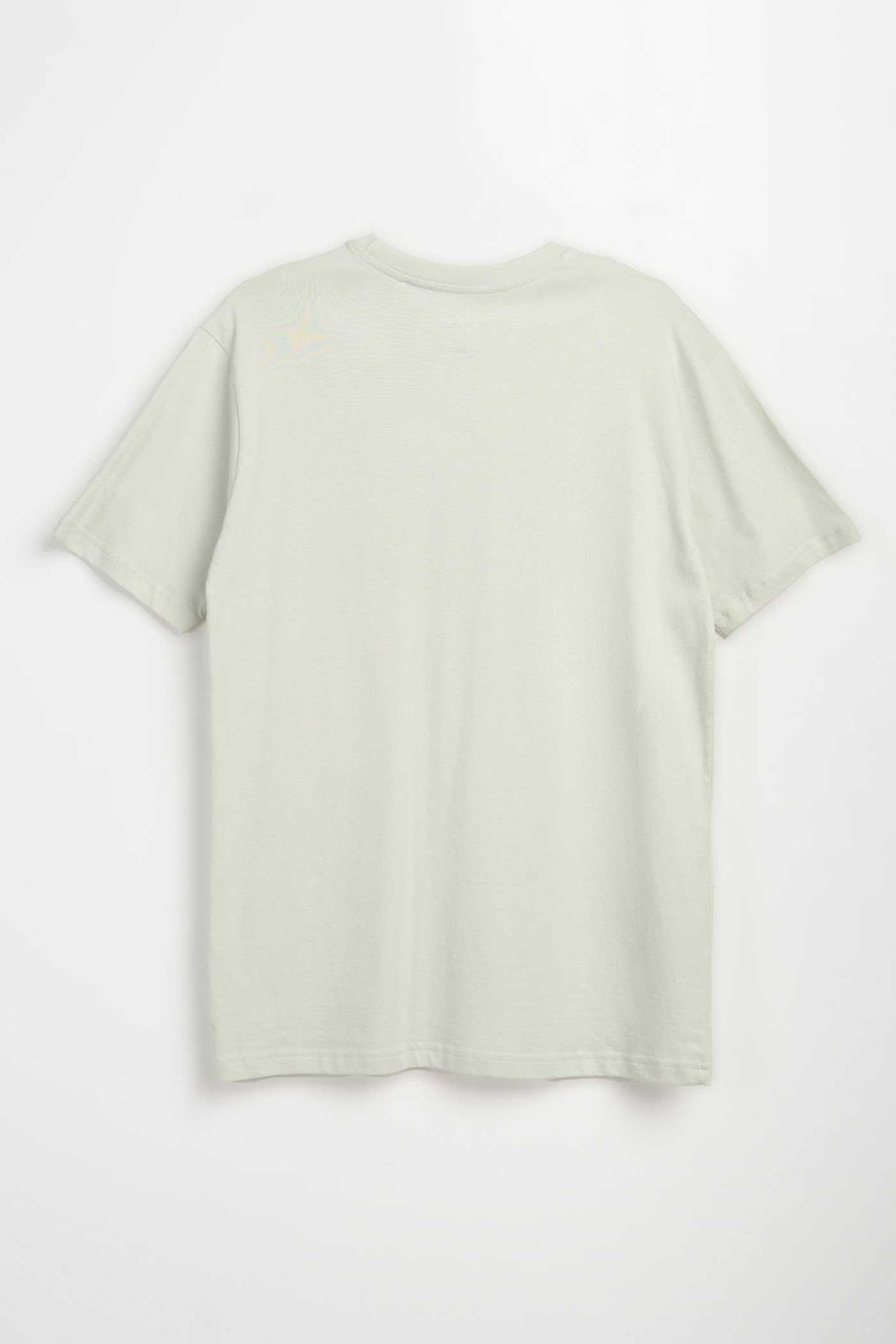 Jasnozielony t-shirt z autorską grafiką z przodu