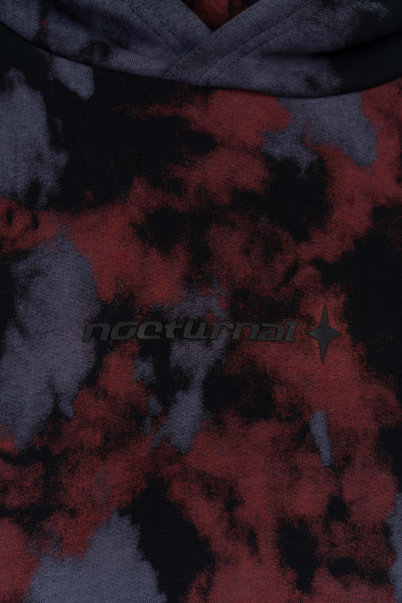 Wielokolorowa bluza z kapturem z minimalistyczną grafiką z przodu