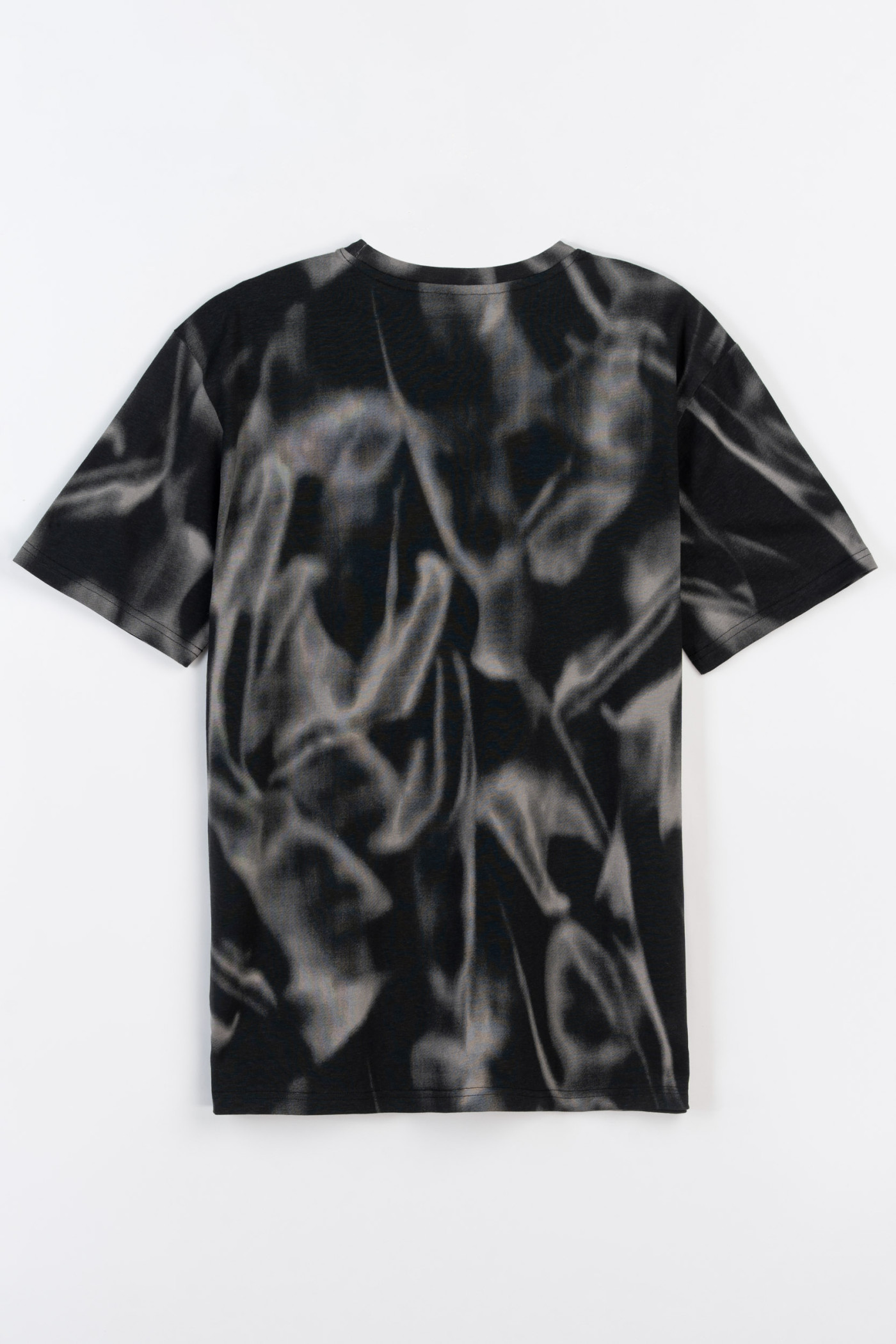 Czarny t-shirt z nadrukiem na całości