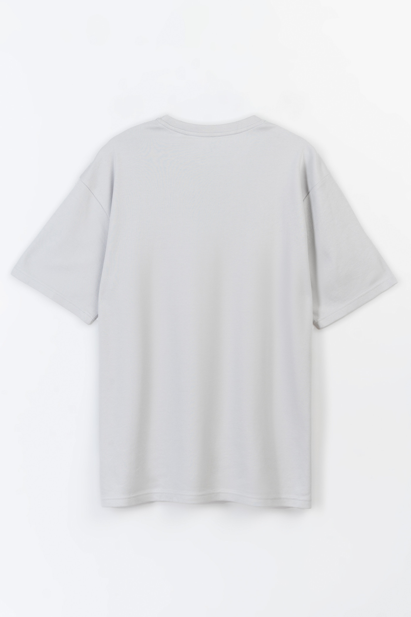 Jasnoszary t-shirt z grubszej dzianiny interlok