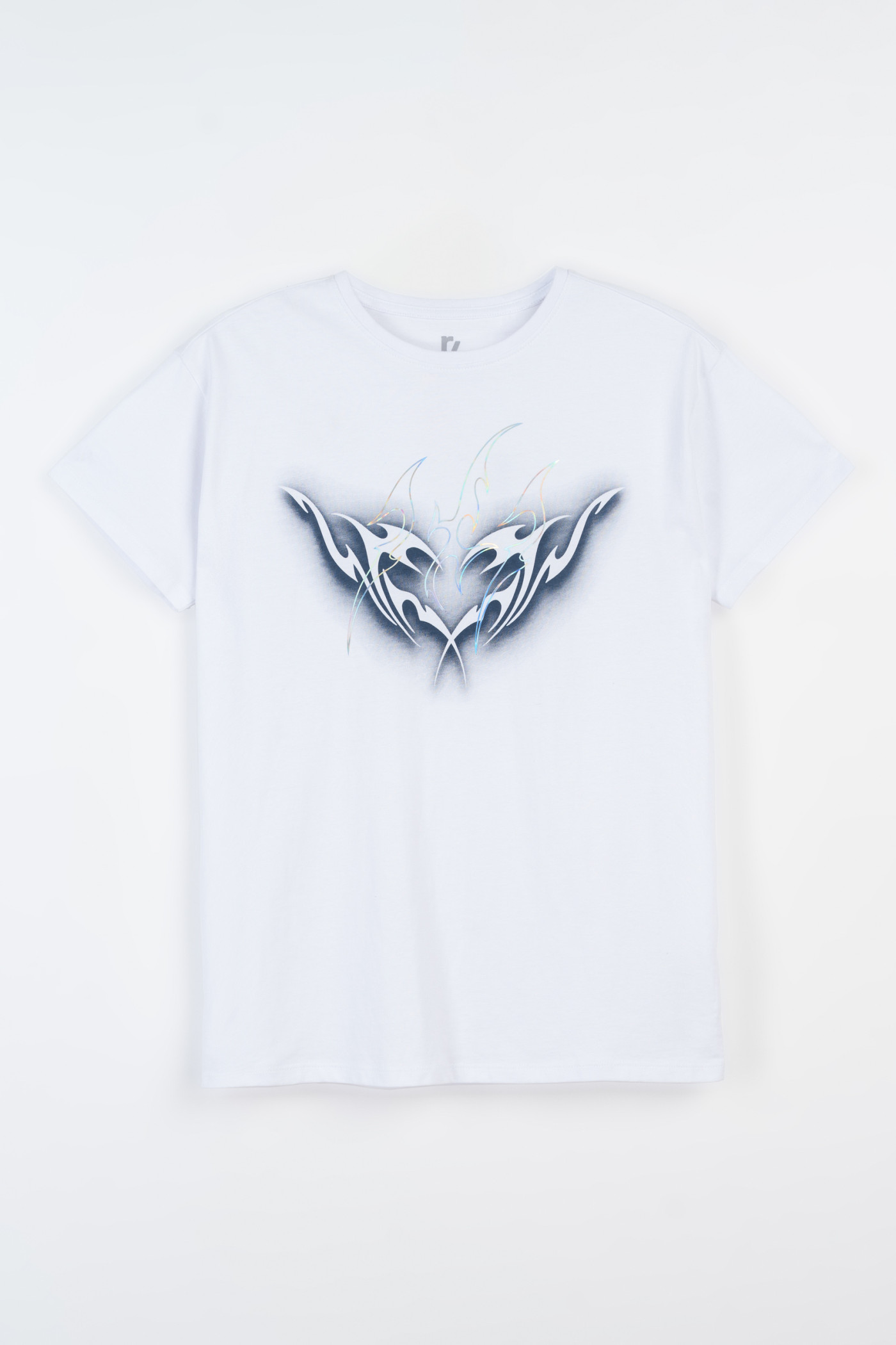 Biały t-shirt z nadrukiem na całości
