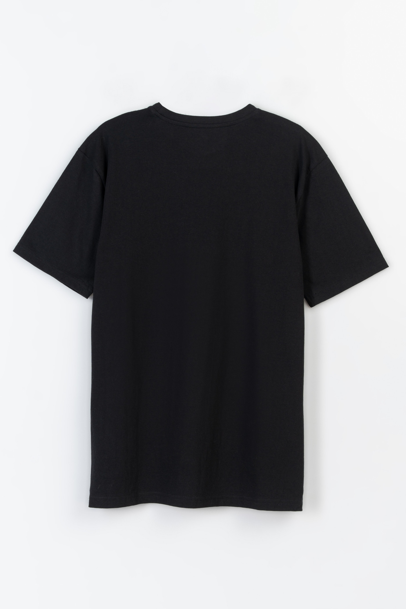 Czarny t-shirt z autorską grafiką z przodu