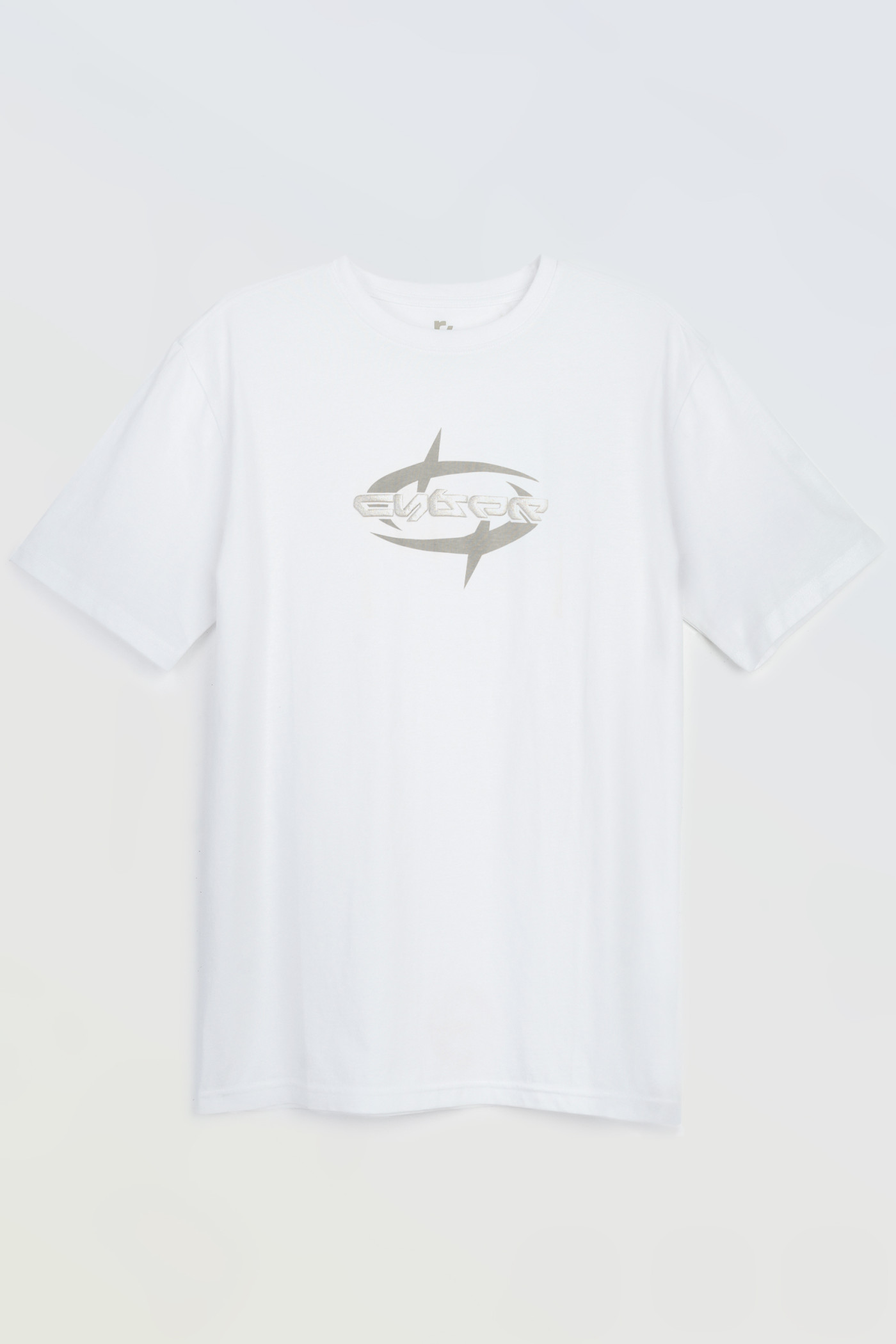 Biały t-shirt z autorską grafiką z przodu