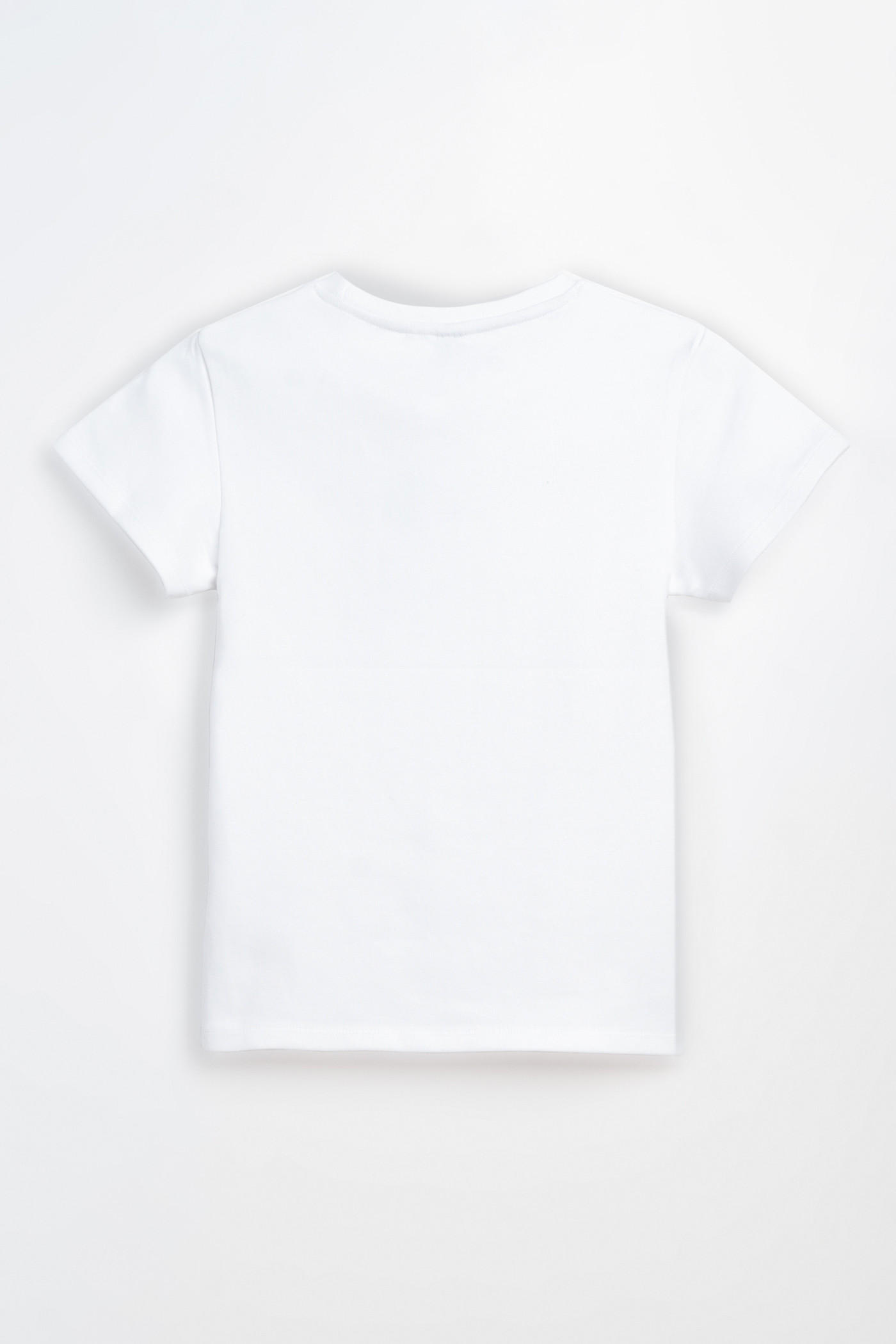 Biała bluzka SLIM z ozdobną aplikacją z przodu