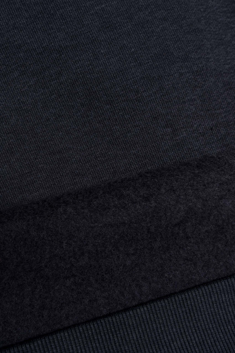 Ciemnoszara bluza z kapturem z minimalistyczną grafiką z przodu