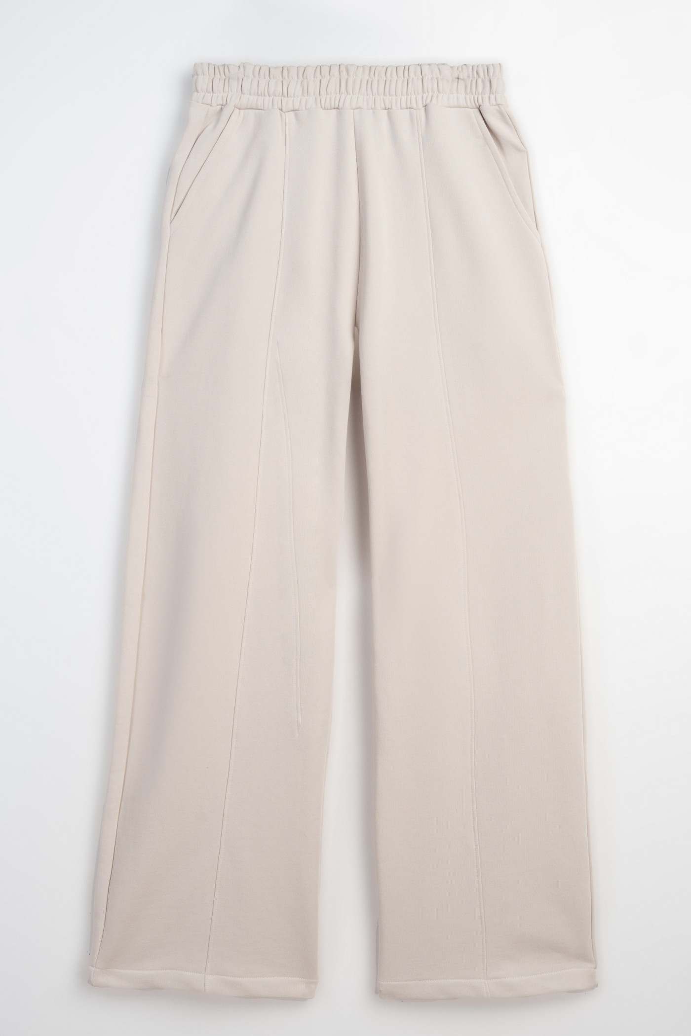 Beżowe spodnie dresowe WIDE LEG