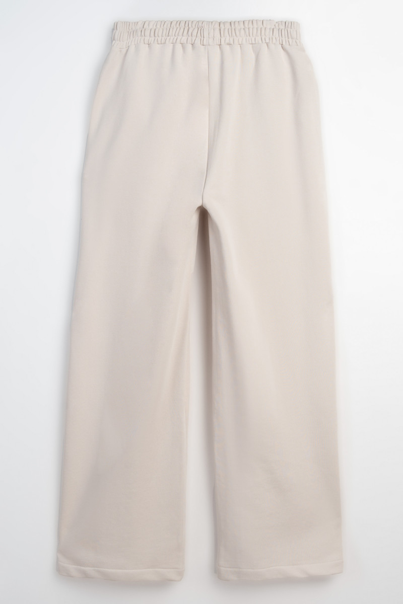 Beżowe spodnie dresowe WIDE LEG
