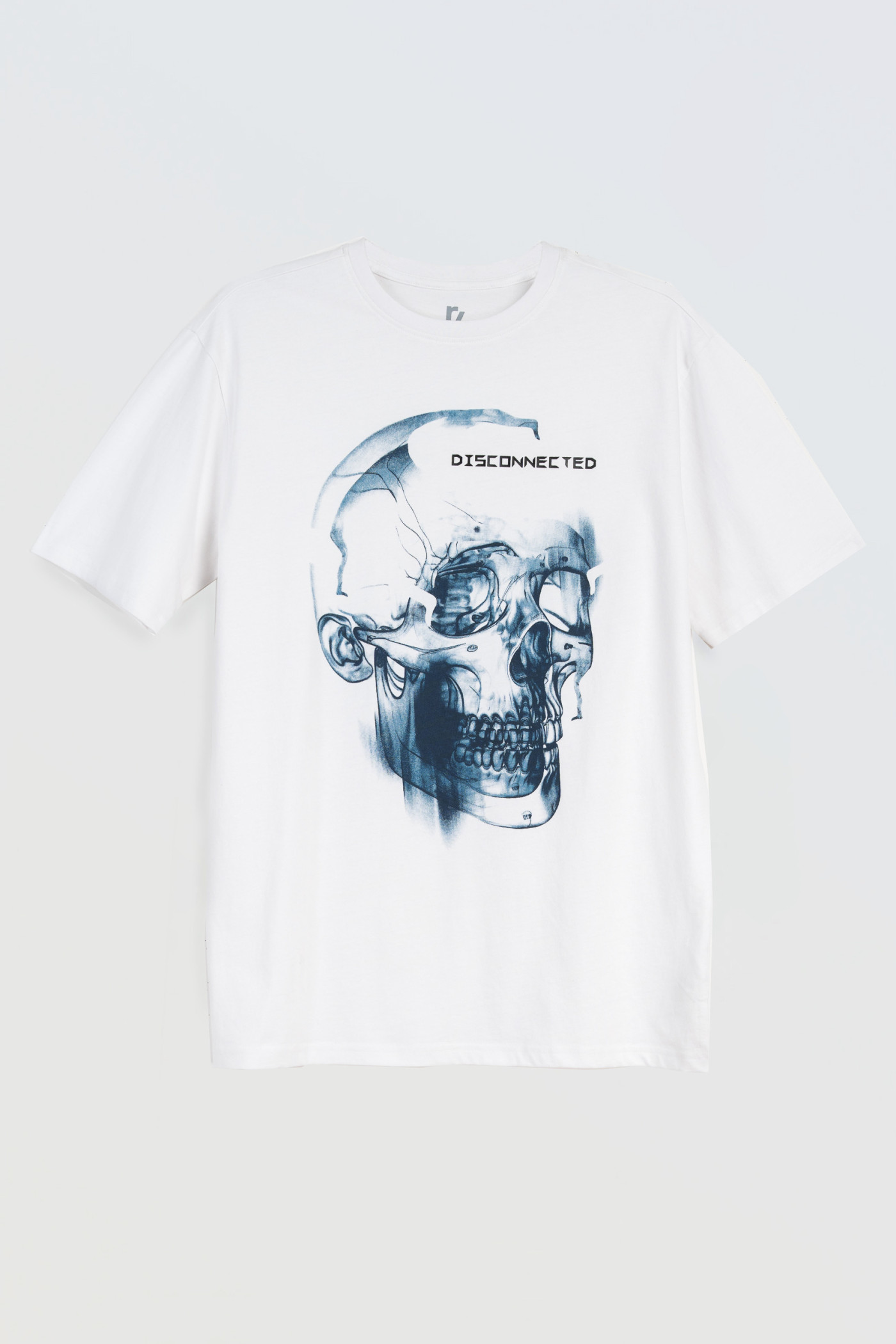Biały t-shirt z autorską grafiką z przodu