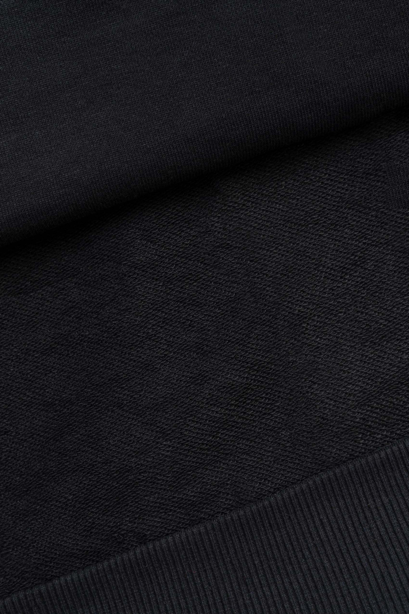 Czarna bluza z kapturem BOXY z minimalistycznym nadrukiem