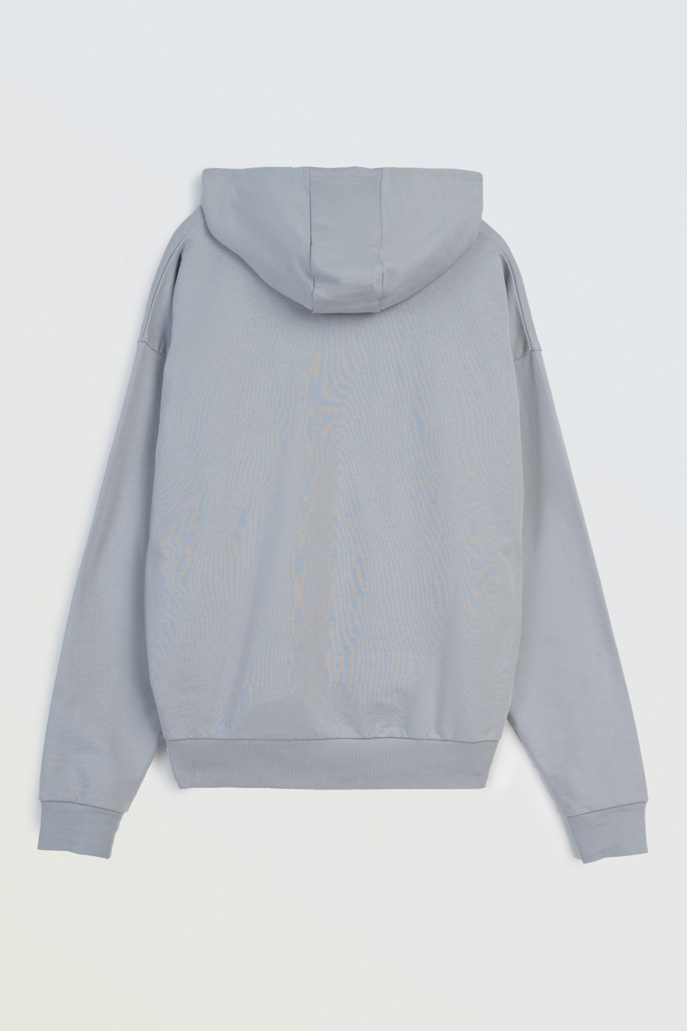 Jasnoniebieska bluza z kapturem BOXY z minimalistycznym nadrukiem