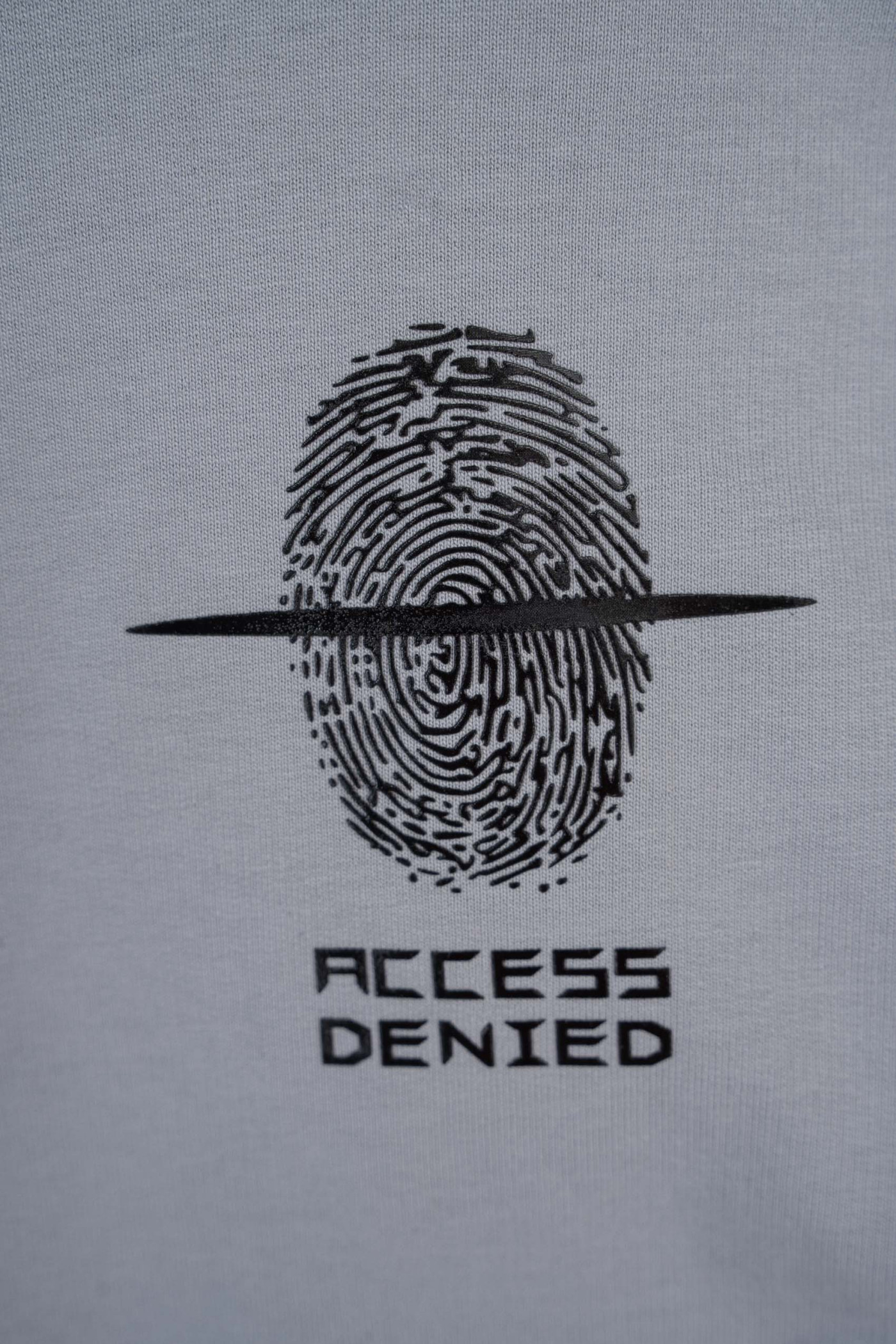 Jasnoniebieska bluza z kapturem BOXY z minimalistycznym nadrukiem