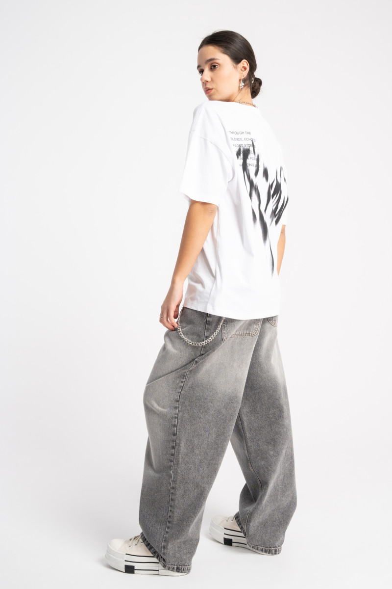 Czarne jeansy BAGGY z efektem sprania