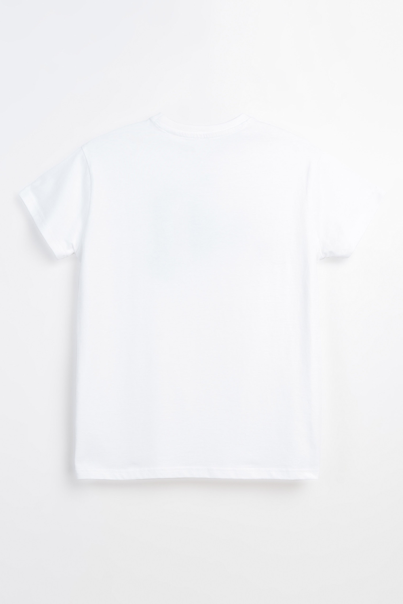 Biały t-shirt z autorską grafika z przodu