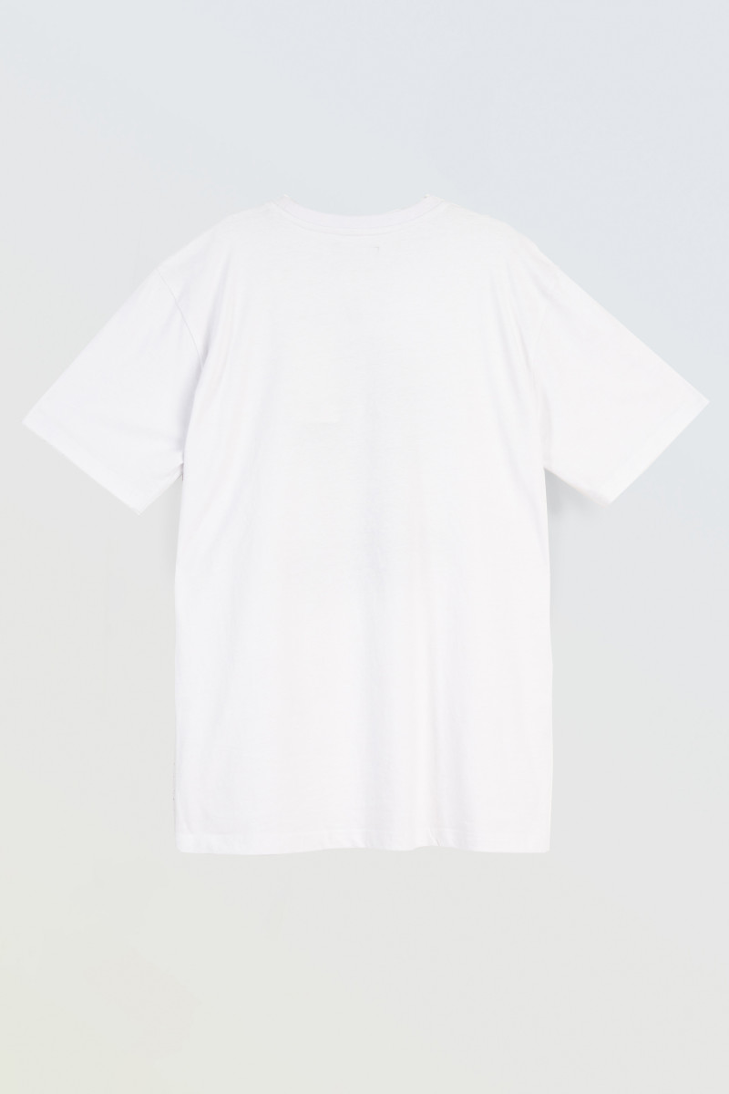 Biały t-shirt z autorską grafiką z przodu Biały t-shirt z autorską grafiką z przodu