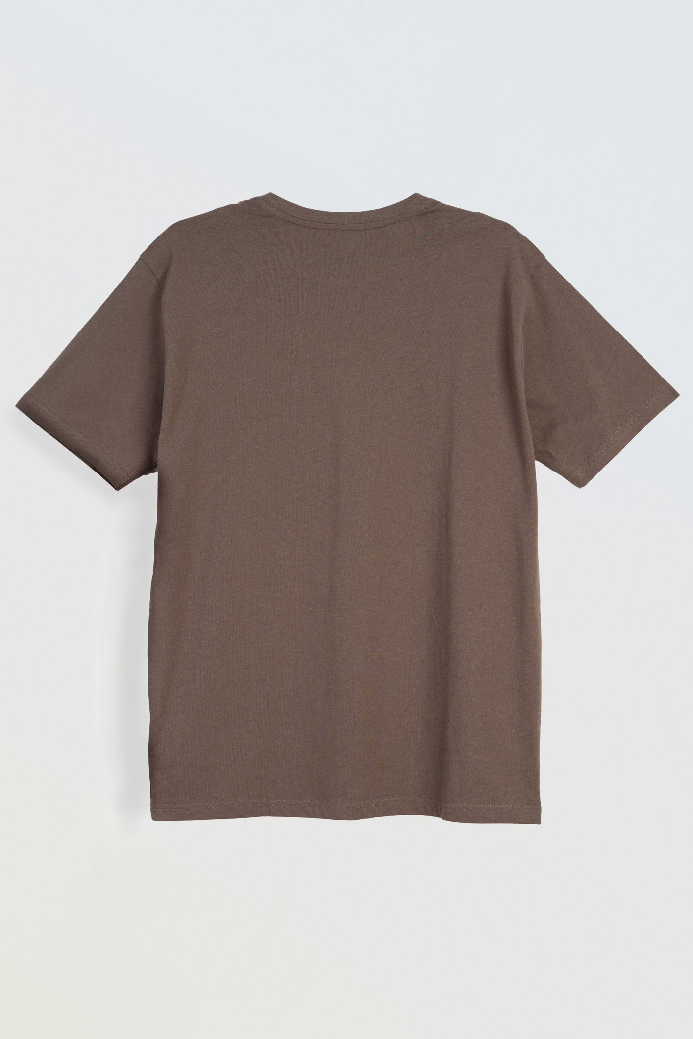 Brązowy t-shirt z minimalistyczną grafiką z przodu Brązowy t-shirt z minimalistyczną grafiką z przodu