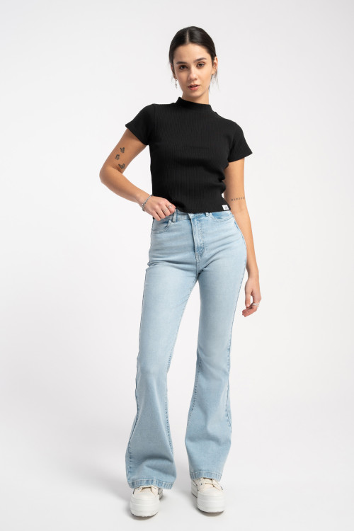 Niebieskie jeansowe dzwony FLARE