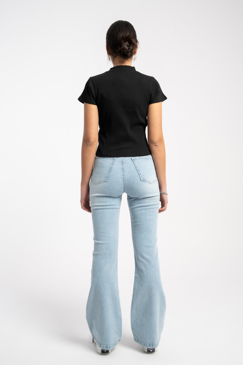 Niebieskie jeansowe dzwony FLARE