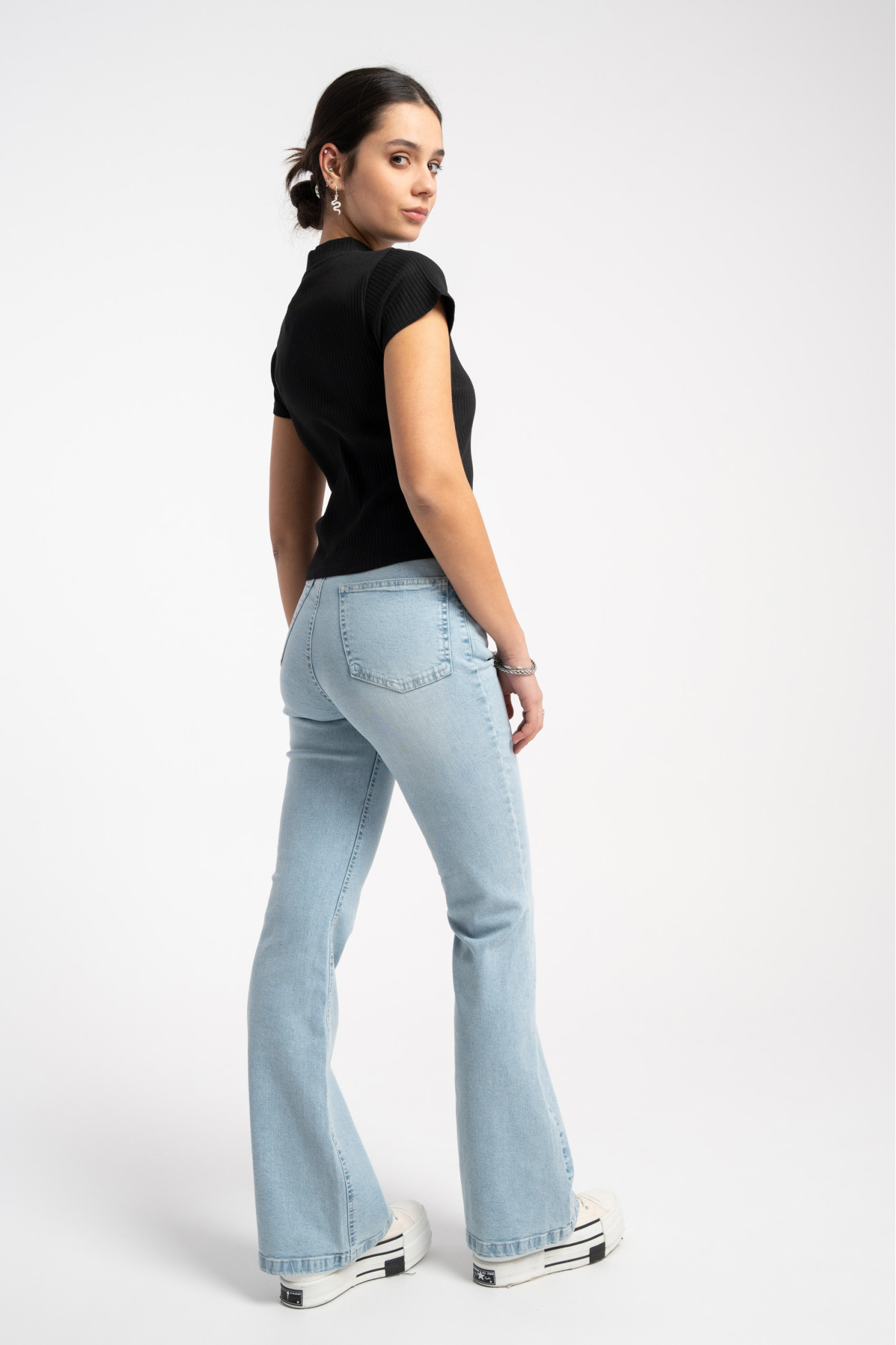 Niebieskie jeansowe dzwony FLARE
