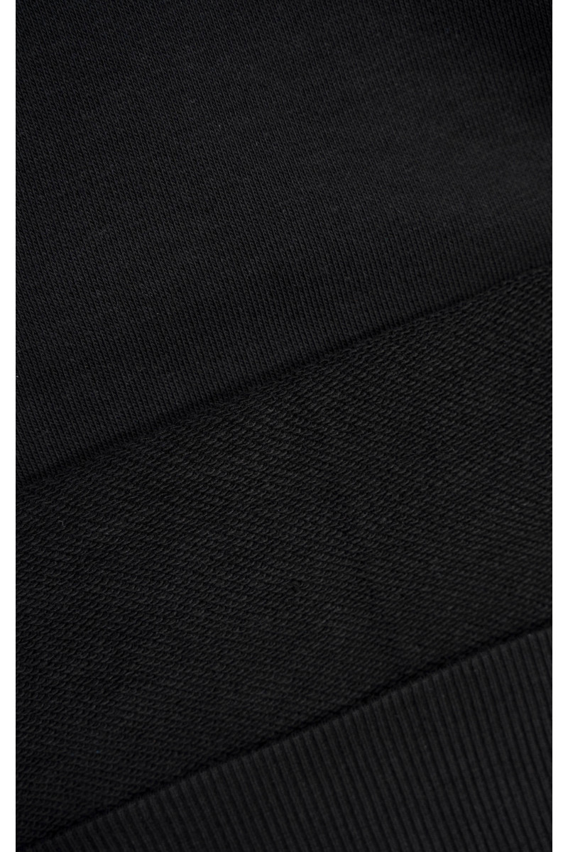 Czarna bluza z kapturem BOXY z minimalistycznym nadrukiem