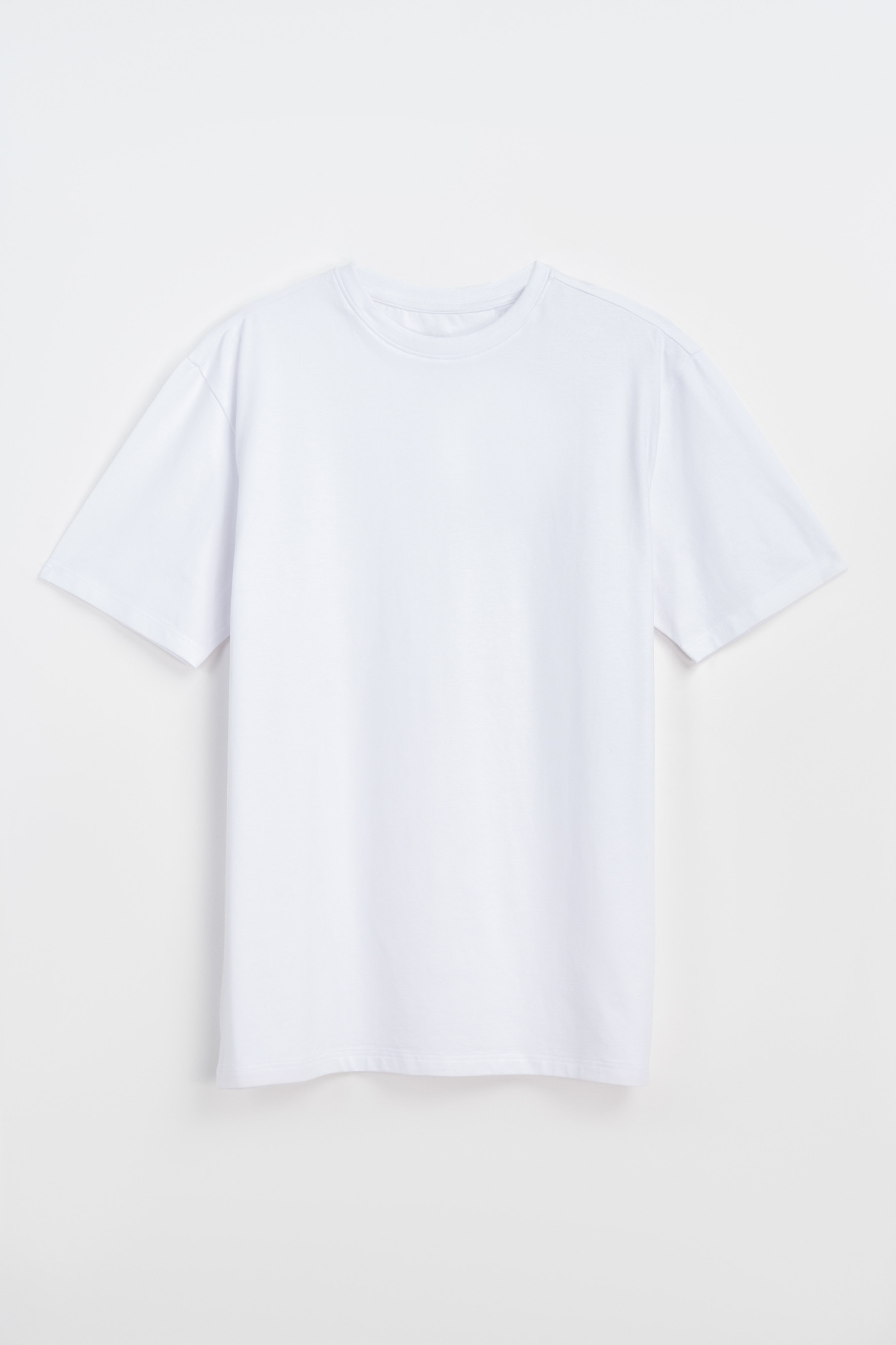 Biały t-shirt bez nadruków Biały t-shirt bez nadruków