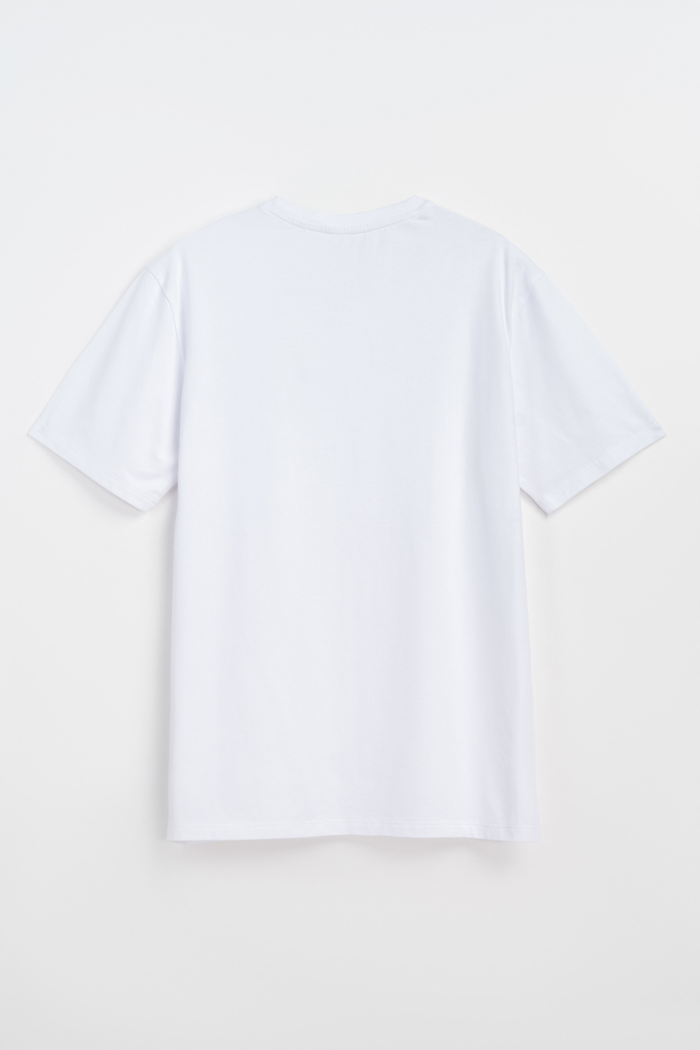 Biały t-shirt bez nadruków Biały t-shirt bez nadruków