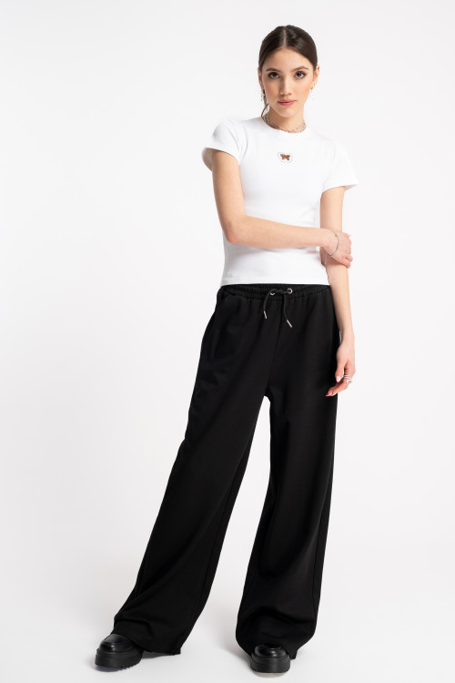 Czarne spodnie dresowe WIDE LEG