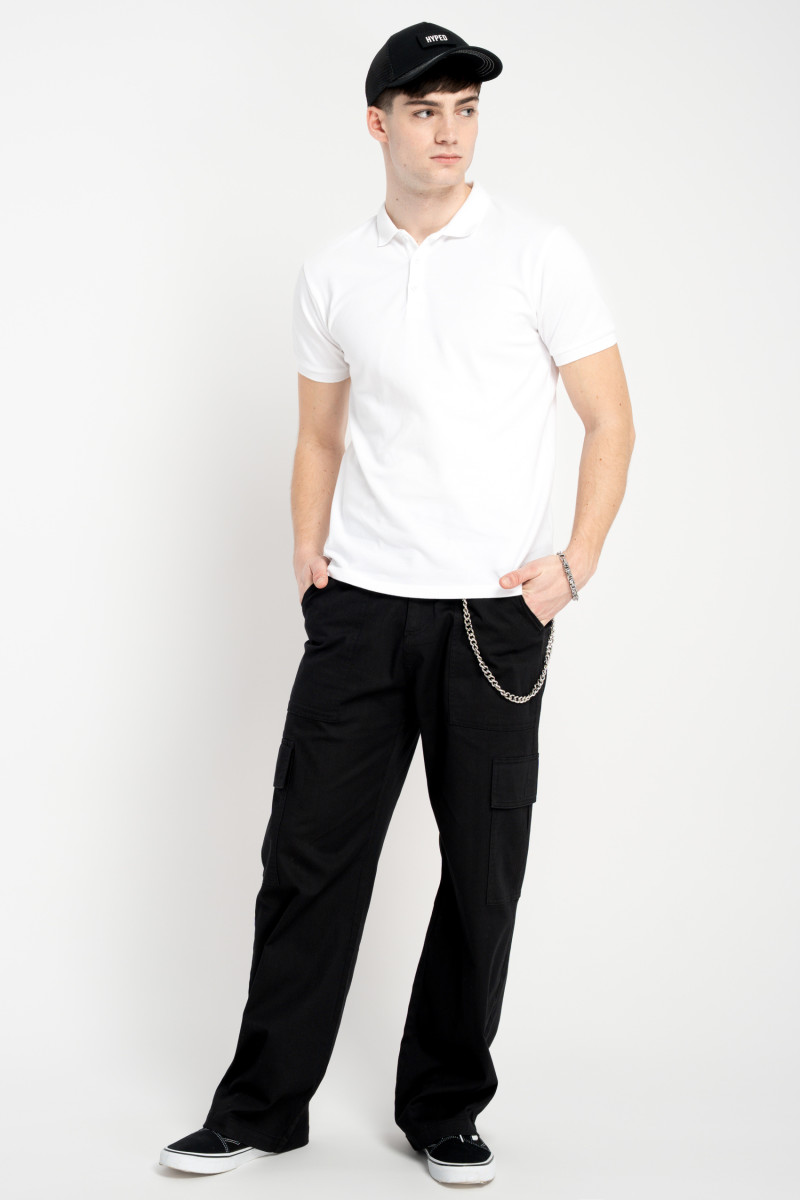 Biała koszulka polo REGULAR z krótkim rękawem, biały