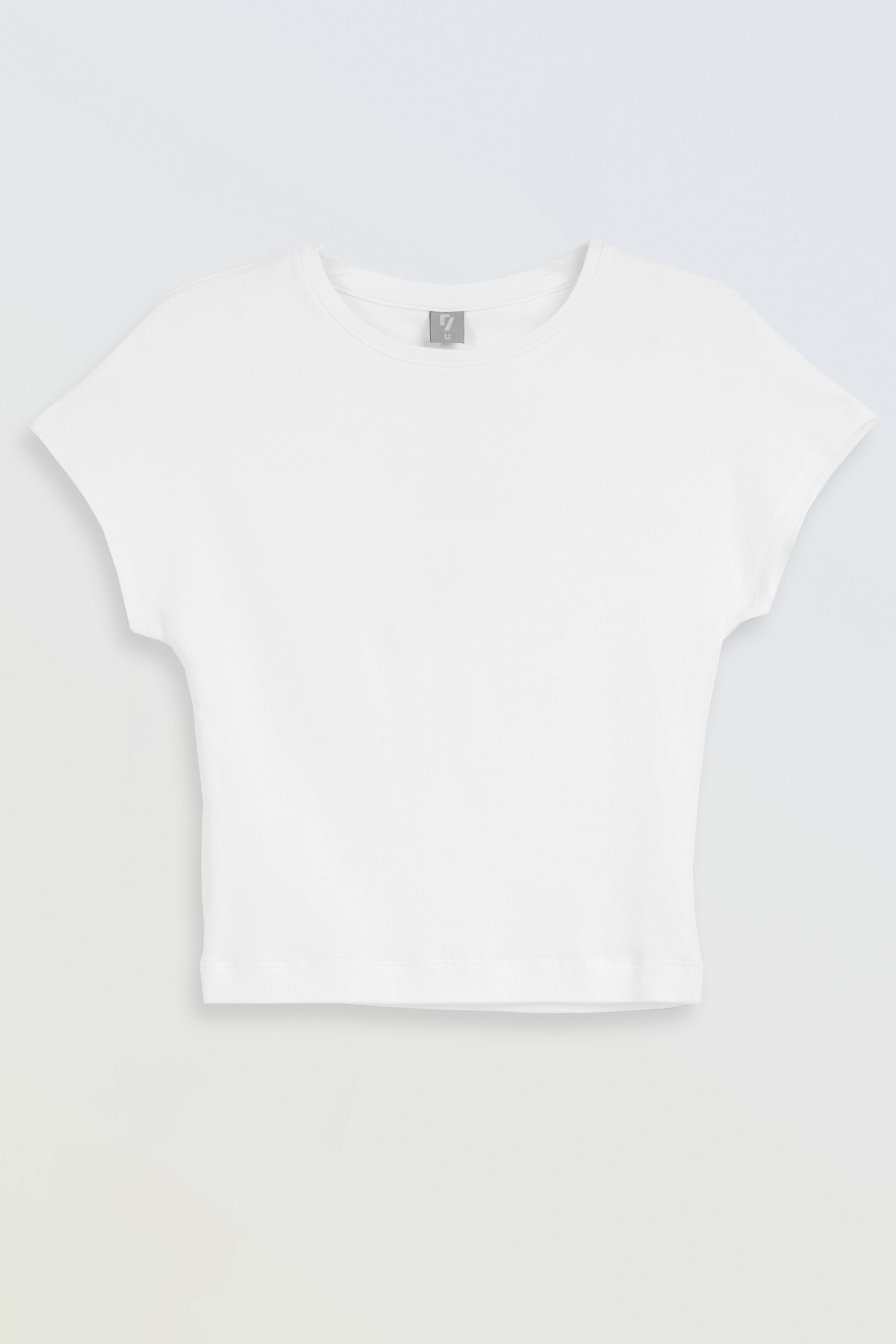 Biały CROP TOP bez nadruków
