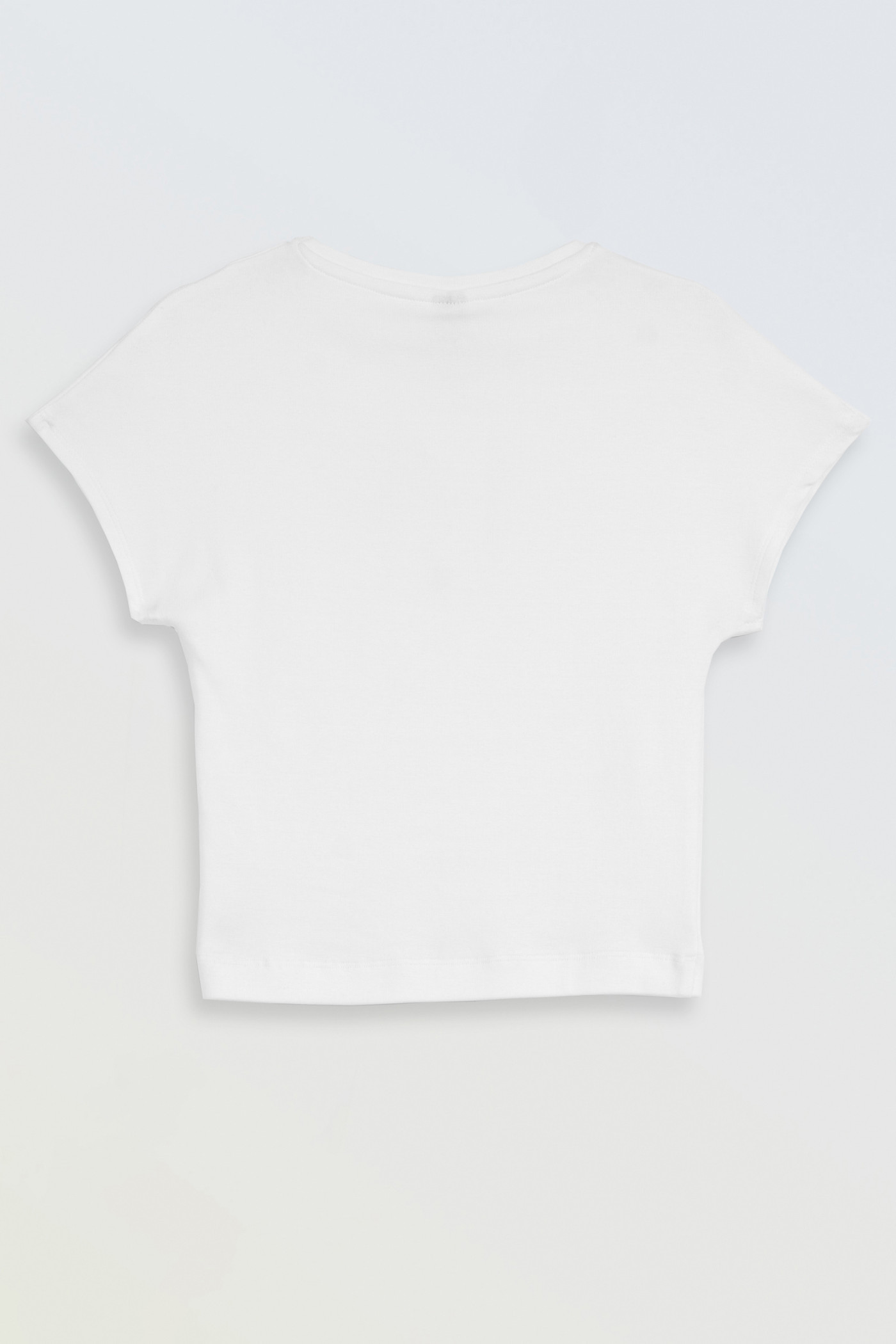 Biały CROP TOP bez nadruków