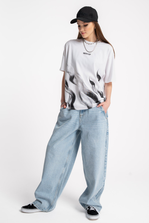 Jasnoniebieskie jeansy BALLOON