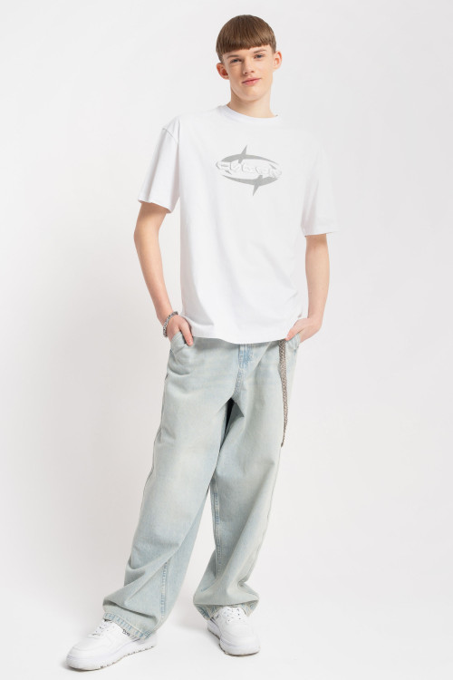 Jasnoniebieskie spodnie jeansowe o kroju BAGGY