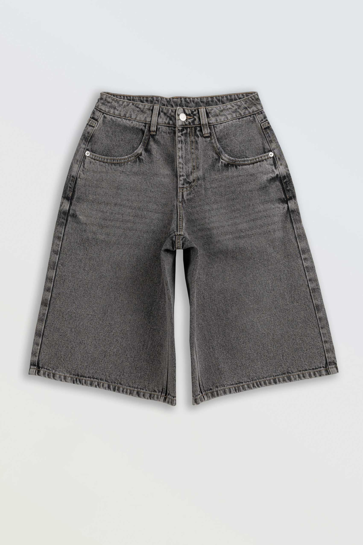 Szare krótkie spodenki jeansowe model JORTS