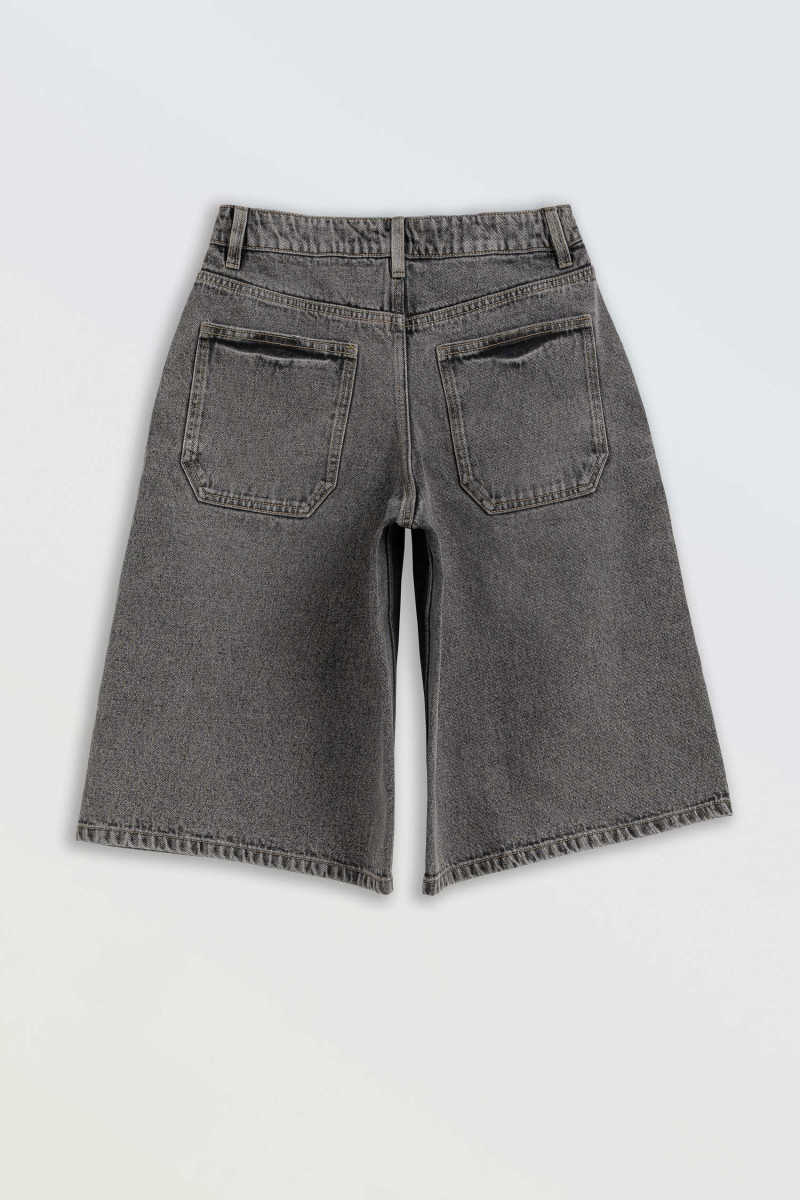 Szare krótkie spodenki jeansowe model JORTS
