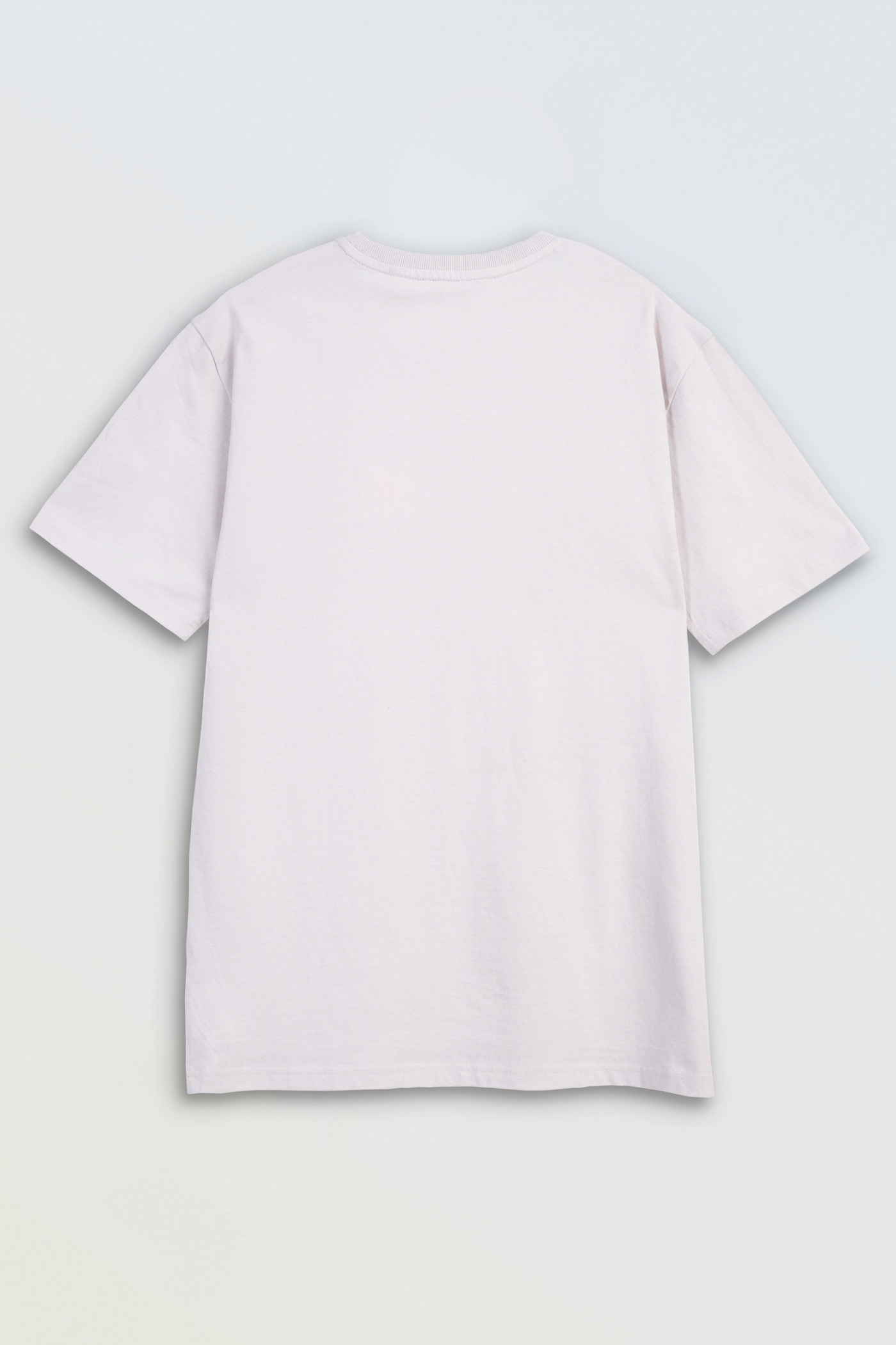 Beżowy t-shirt z autorską grafiką z przodu