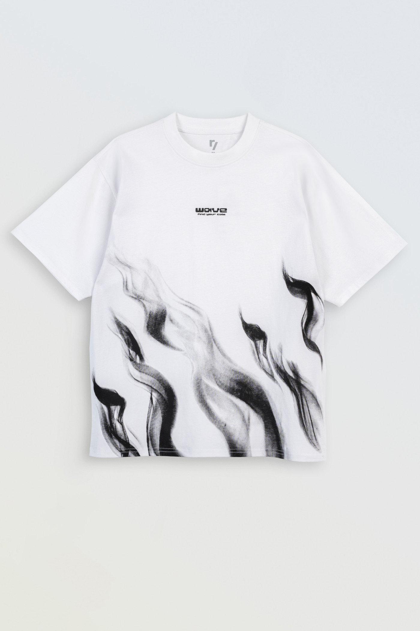 Biały t-shirt z kontrastową grafiką