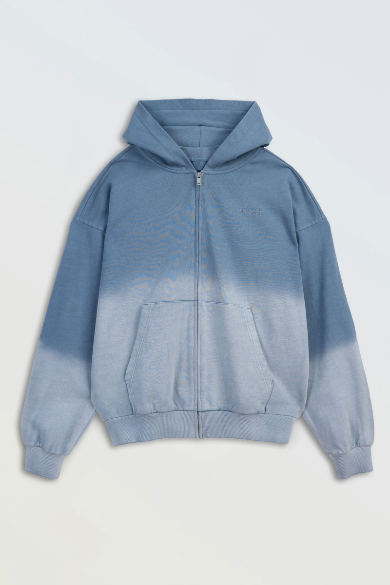 Niebieska bluza z kapturem z efektem ombre